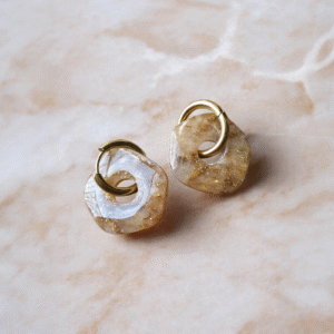 Pendientes donnet marmolado marrón